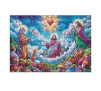 Cloud Angels Group 300 Piece Jigsaw Puzzle Pack Bloom Rainbow Starry Teens Beginners Cognitive Development Puzzle Fans Group Play High-grade Rigid Cardboard 300 PCS