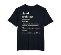 Cloud Architect Funny Dictionary Definition T-Shirt, Men's Big and Tall, Black, 4X Tall