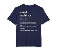 Cloud Architect Funny Dictionary Definition T-Shirt, Men's Big and Tall, Navy Blue, 4X Tall