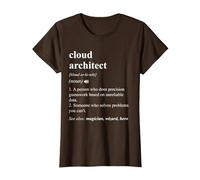 Cloud Architect Funny Dictionary Definition T-Shirt, Women, Brown, Medium