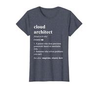 Cloud Architect Funny Dictionary Definition T-Shirt, Women, Heather Blue, Large