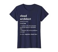 Cloud Architect Funny Dictionary Definition T-Shirt, Women, Navy Blue, X-Small