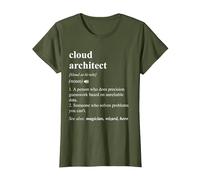 Cloud Architect Funny Dictionary Definition T-Shirt, Women, Olive Green, Large