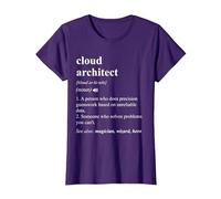 Cloud Architect Funny Dictionary Definition T-Shirt, Women, Purple, Large