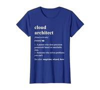 Cloud Architect Funny Dictionary Definition T-Shirt, Women, Royal Blue, Small