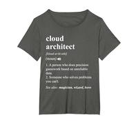 Cloud Architect Funny Dictionary Definition T-Shirt, Women's Plus, Asphalt Grey, 2X