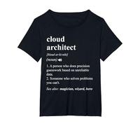 Cloud Architect Funny Dictionary Definition T-Shirt, Women's Plus, Black, 5X