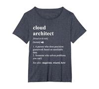 Cloud Architect Funny Dictionary Definition T-Shirt, Women's Plus, Heather Blue, 5X