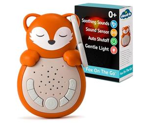 Cloud b Sweet Dreamz Fox - White Noise Machine & Night Light Kids - 4 White Noise & 4 Lullabies, Smart Sensor | Soothing Sounds Ease Fear of Dark