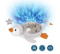 Cloud b Tranquil Penguin Baby Night Light and Sound Machine, Nursery Gift | Patented ocean wave projector, intelligent cry sensor, USB-C rechargeable, 100% recycled fabric, eco-friendly