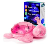 Cloud b Tranquil Turtle Pink - Ocean Projector Night Light Kids & Baby Night Light | Soothing White Noise Plush with Auto Shut-Off | Eases Fear of Dark