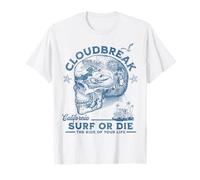 Cloud Break Beach Surfing Girl Pacific Ocean Surf Board Men T-Shirt