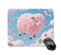 Cloud - Candy Sheep Mouse Pad Square Laptop Mouse Mat Cute Computer Mousepad Keyboard Pad Non-Slip Desk Pads for Gaming Office Work Home 20 * 25cm