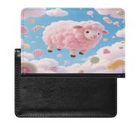 Cloud Candy Sheep Passport Holder Unique PU Ultra-thin Passport Protective Case Compact Easy to Carry Passports Cover for Women And Men Passports Case