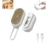 Cloud Care Cat Brush Pet Steam Brush 3 in 1 Self Cleaning Cat Steam Brush Cloud Care Pet Brush For Massaging and Cleaning Shedding Pets (WHITE)