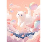 Cloud Cat 300 Piece Jigsaw Puzzles for Adults, Colourful, Challenging & Brainteasing Adult puzzles 300 Pieces Bubble, Fun jigsaws for The Whole Family 16x11 inch