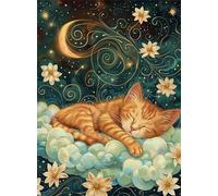 Cloud Cat 700 Piece Jigsaw Puzzles For Adults, Fun Challenging & Brainteasing 700 piece Adult jigsaw puzzle, Impossible puzzles, Gift for Men/Women, Finished Size is 52x38cm