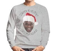 Cloud City 7 Ainsley Harriott Have A Spicy Christmas Men's Sweatshirt Heather Grey