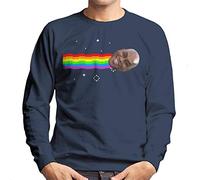 Cloud City 7 Ainsley Harriott Nyan Cat Meme Men's Sweatshirt Navy Blue