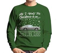 Cloud City 7 All I Want for Christmas is an Aston DB5 Men's Sweatshirt Bottle Green