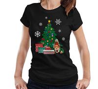 Cloud City 7 Basil Brush Around The Christmas Tree Women's T-Shirt Black