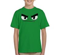 Cloud City 7 Beast Boy Angry Face Kid's T-Shirt Kelly Green