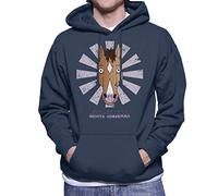 Cloud City 7 BoJack Horseman Retro Japanese Men's Hooded Sweatshirt Navy Blue