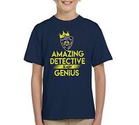 Cloud City 7 Brooklyn Nine Nine Amazing Detective Slash Genius Kid's T-Shirt Navy Blue