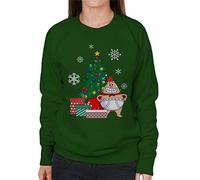 Cloud City 7 Captain Underpants Around The Christmas Tree Women's Sweatshirt Bottle Green