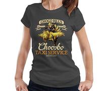 Cloud City 7 Chocobo Taxi Service Final Fantasy VII Women's T-Shirt Charcoal