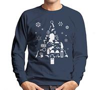Cloud City 7 Christmas Tree Sherlock Holmes Men's Sweatshirt Navy Blue