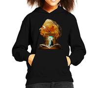 Cloud City 7 Chronicles of Narnia Aslan Wardrobe Collage Kid's Hooded Sweatshirt Black