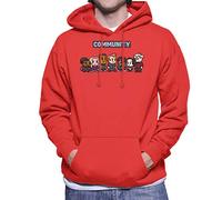 Cloud City 7 Community Pixelated Men's Hooded Sweatshirt Red