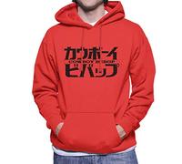 Cloud City 7 Cowboy Bebop Logo Men's Hooded Sweatshirt Red