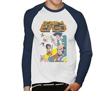 Cloud City 7 Cowboy Bebop Squadron Men's Baseball Long Sleeved T-Shirt White/Navy