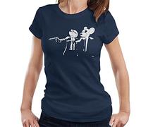 Cloud City 7 Danger Mouse and Penfold Pulp Fiction Women's T-Shirt Navy Blue
