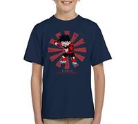 Cloud City 7 Dennis The Menace Retro Japanese Kid's T-Shirt Navy Blue