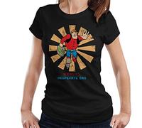 Cloud City 7 Desperate Dan Retro Japanese Women's T-Shirt Black