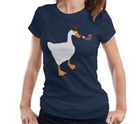 Cloud City 7 Detective Goose Untitled Goose Game Women's T-Shirt Navy Blue