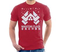 Cloud City 7 Die Hard Nakatomi Plaza Christmas Snow LogoMen's T-Shirt Cherry Red
