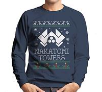 Cloud City 7 Die Hard Nakatomi Towers Christmas Men's Sweatshirt Navy Blue