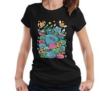 Cloud City 7 Dragon Quest Slime Party Women's T-Shirt Black