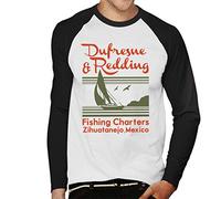 Cloud City 7 Dufresne Redding Fishing Shawshank Redemption Men's Baseball Long Sleeved T-Shirt White/Black