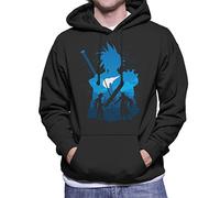 Cloud City 7 Final Fantasy Battle Silhouette Men's Hooded Sweatshirt Black