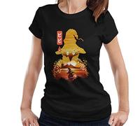 Cloud City 7 Final Fantasy Midgard at Night Women's T-Shirt Black