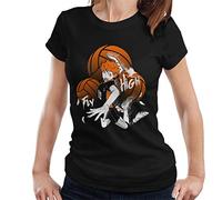 Cloud City 7 Fly High Karasuno Haikyuu Women's T-Shirt Black