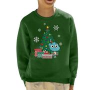 Cloud City 7 Gumball Watterson Around The Christmas Tree The Amazing World Kid's Sweatshirt Bottle Green