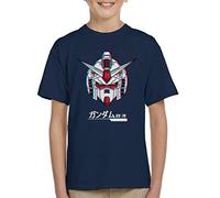 Cloud City 7 Gundam RX 78 3D Effect Kid's T-Shirt Navy Blue