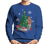 Cloud City 7 He Man Around The Christmas Tree Men's Sweatshirt Royal Blue
