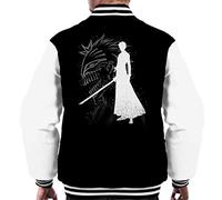 Cloud City 7 Hollow Ichigo Kurosaki Ink Bleach Men's Varsity Jacket Black/White